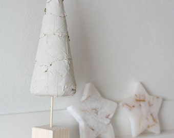 Cone Christmas tree, Minimalist Christmas decor, Holiday mantel decoration