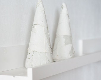 Cone Christmas tree, Rustic mantle decor, Winter home decor