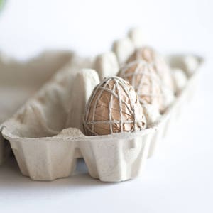 Rustic eggs, Easter tree ornaments, Rustic Easter decoration, Easter basket filler image 1