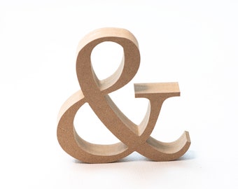 Ampersand MDF wooden letter, Standing letter