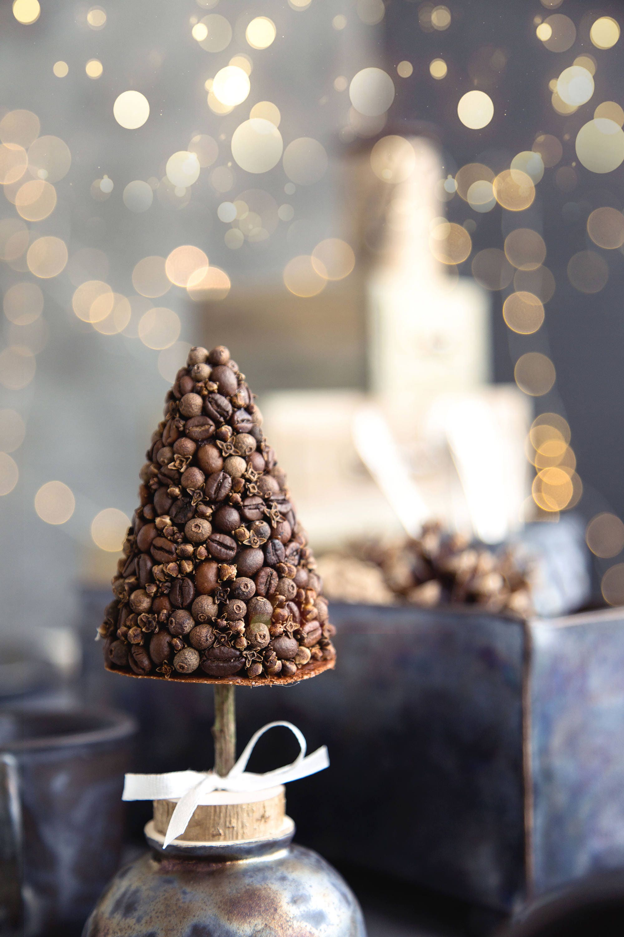 Christmas Tree Coffee Beans, Christmas Tree Topiary Etsy UK