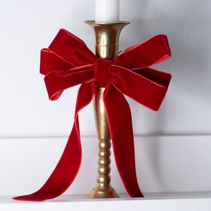 Christmas bow decoration, Christmas tree decorations,Mini wreath velvet bow image 4
