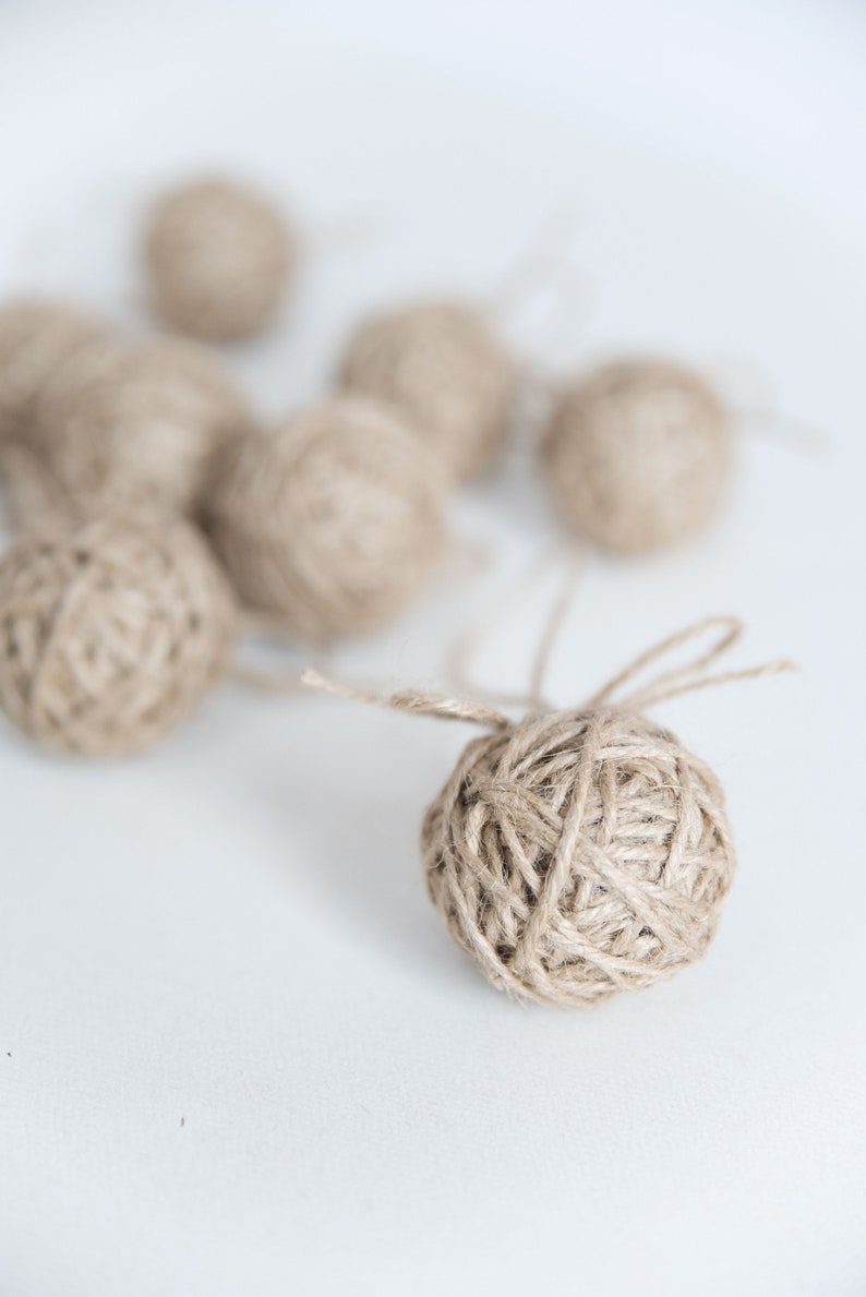 Jute Twine Balls Rustic Christmas Ornaments Rustic Ornament Etsy UK