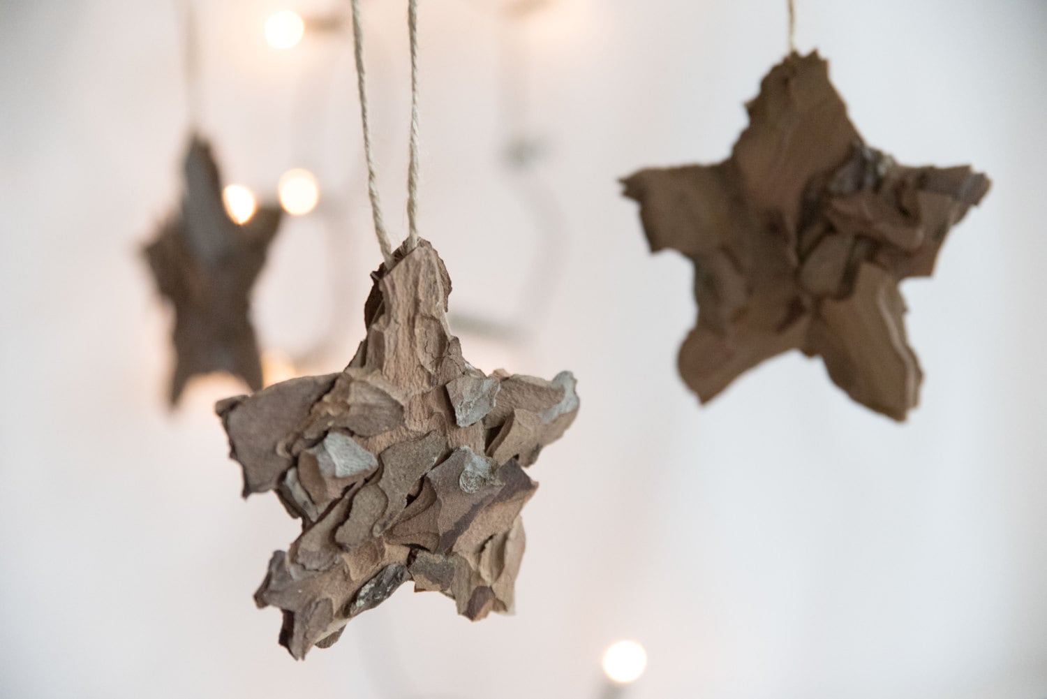 Ornements Bruns de Noël, Ornements Rustiques d'étoile, Naturels d'arbre Noël