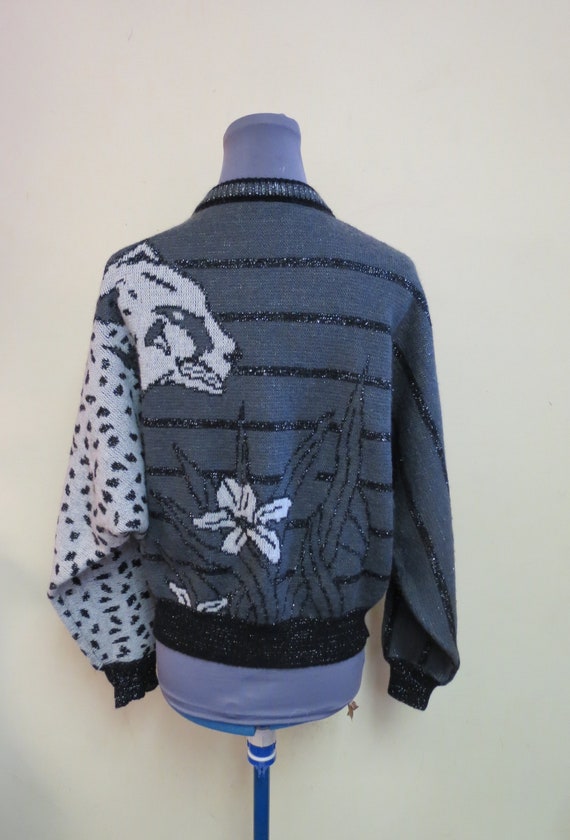 Vintage  ICE Sweater, 1990s  Leopard Made in Ital… - image 8