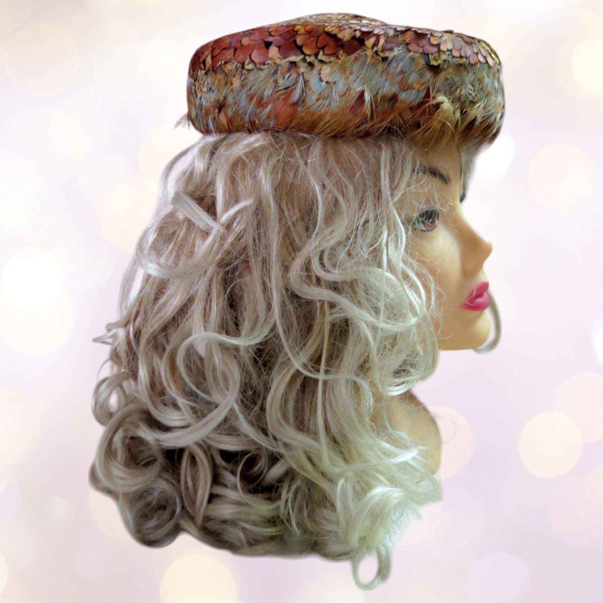 Vintage Haverhill Bradford Corp Feather Hat, Union Made  display picture 3