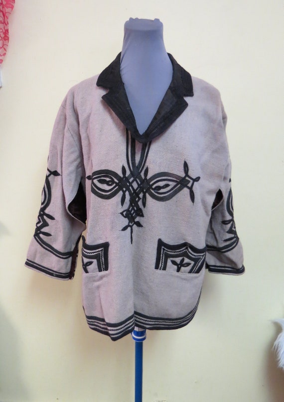 Vintage Hand made poncho jacket UNISEX Guatemalan 