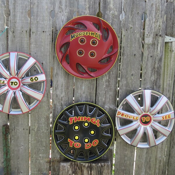Painted Hubcap Etsy