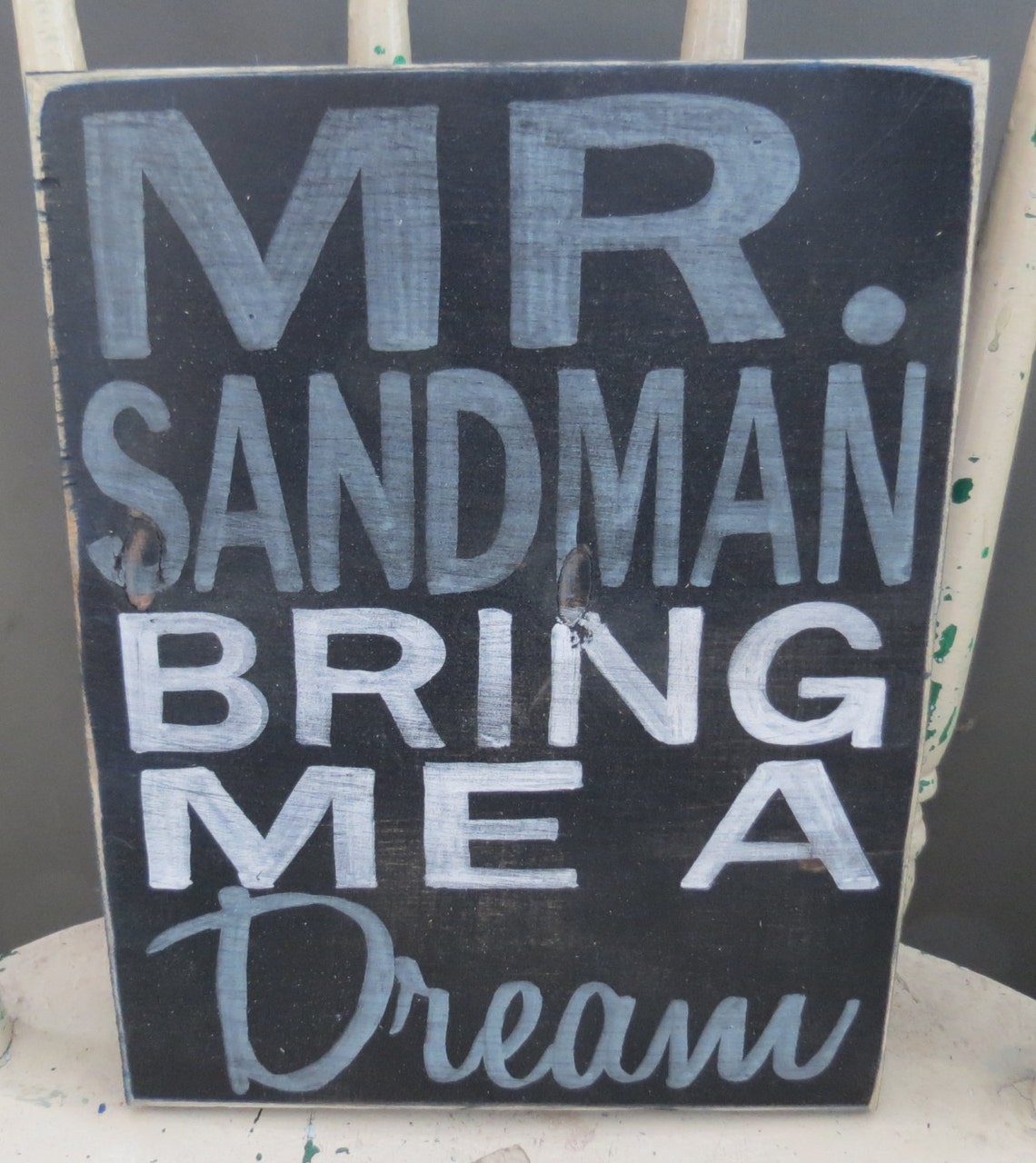 Hand Painted Mr Sandman Bring Me a Dream Typography Wood Sign Etsy Hand Painted Mr Sandman Bring Me a Dream Typography Wood Sign Etsy