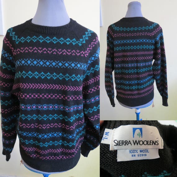 Vintage 1980's  Sierra Woolens Womens Ski Sweater… - image 1