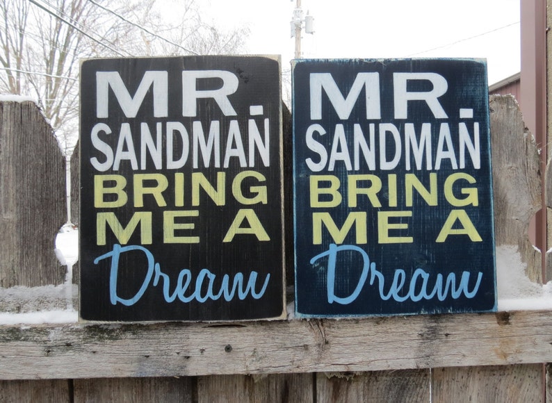 Hand Painted Mr Sandman Bring Me a Dream Typography Wood Sign Etsy Hand Painted Mr Sandman Bring Me a Dream Typography Wood Sign Etsy