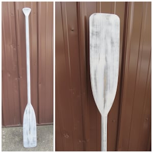 Boat Paddle 4ft, Vintage Look weathered wood, Wall Decor, Hand painted oar, nautical wall decor, lake house decor, Canoe paddle cabin decor