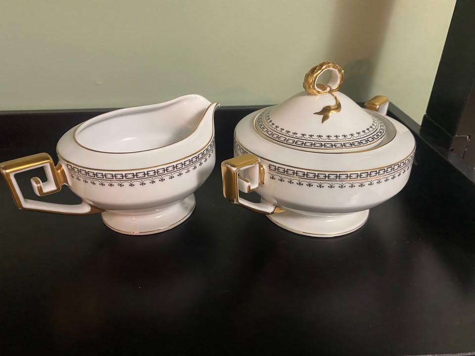 Tirschenreuth Bavarian Portland 4178 Pattern Cream & Sugar - Etsy