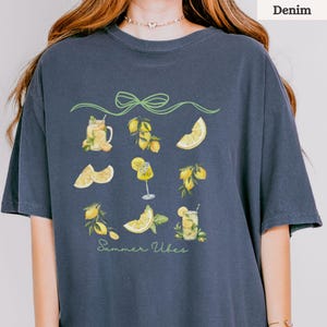 Comfort Colors Lemonade Lover Shirt, Make Lemonade out of Lemons Coquette Tee, Summer Vibes Lemon Graphic Top, Vintage Fruit Stand T-Shirt