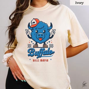 Retro Buffalo Football Shirt, Comfort Colors Vintage Bills Mafia Fan Tee, Upstate NY Football Tailgate T-Shirt, 716 BUF Bills Game Day Top