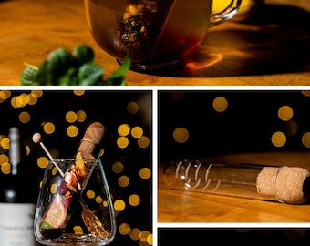 Infusor de vidrio para bebidas: té, sangría, bebidas frías y calientes