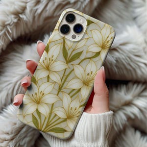 Mozaïek telefoonhoesje, iPhone 16 15 14 13 12 11 Pro Max Plus, glas-in-loodpatroon mobiele telefoonhoesje, verjaardagscadeau voor haar, bloemen telefoonhoesje