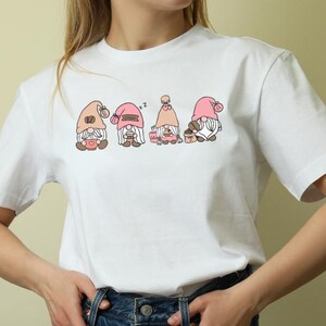 Unisex Softstyle T-Shirt, Coffee lover shirt, Gnome Coffee Shirt, Coffee Drinker, Shirt for her, Coffee Tees, Gnomes, Funny shirt for Friend