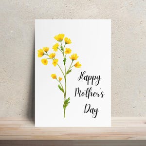 Mother&#39;s Day Card, Mother&#39;s Day Gift, Mother&#39;s Day Printable Card, Printable Cards, Card for Mother&#39;s Day, Floral Mother&#39;s Day Card