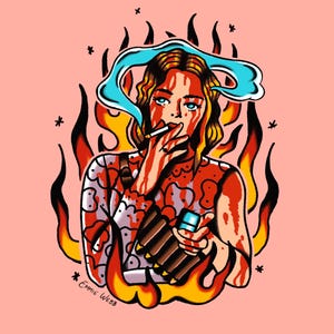 samara weaving smoking cigarettes is ready to smoke #ReadyOrNot #Halloween Always loved Samara Weavings cigarette