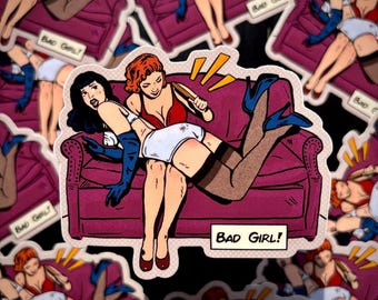 Bad Girl Bettie Page Waterproof Sticker