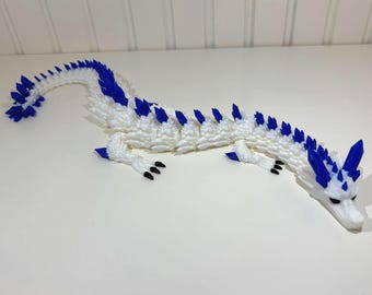 Crystal Dragon 3D Printed, Articulated Dragon Toy, Articulated Toy Figurine