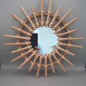 Rattan Sun Mirror diam 30 cm