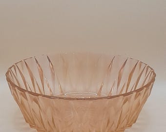 金箔装飾のヴィンテージガラスボウル｜金縁のレトロなフロストサラダ