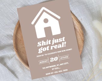 Housewarming Party Invitation: Editable Template (Digital Download)