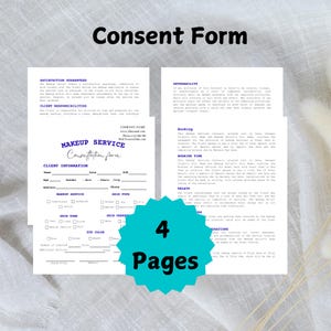 MUA Contract Template, Makeup Artist Contract, Makeup Contract Agreement, Bridal Makeup Contract, Makeup Service Form Bundle, CANVA TEMPLATE