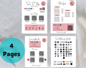 Modèle Scan to Pay : code QR pour petites entreprises (modèle imprimable sur toile)
