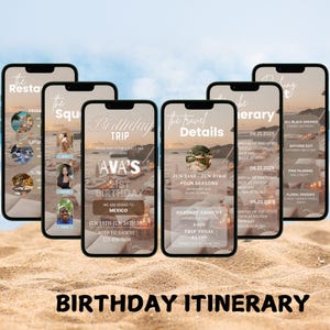 Digital Travel itinerary, itinerary template, travel itinerary, Birthday Weekend Invitation, Weekend Itinerary, Digital Schedule, Girls Trip
