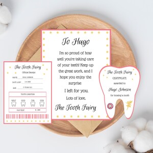 Tooth Fairy Certificate Set: Editable Canva Template (Digital Download)