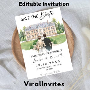 Minimal Save the Date Invitation | Elegant Wedding Announcement | Editable Canva Template | Simple Wedding Announcement Invite Digital Evite