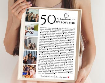 50 Reasons We Love You - Personalized 50th Birthday Gift (Digital Download)