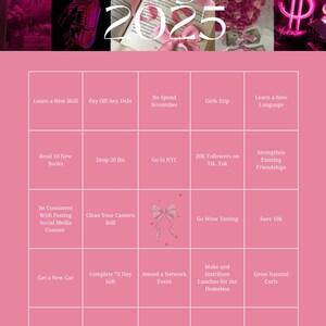 Carte de bingo imprimable 2025