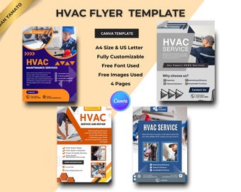 de Flyer de CVC | Circulaire d'entretien de voiture | Téléchargement instantané | Modèle de flyer | Flyer modifiable | Circulaire imprimable | Produit numérique