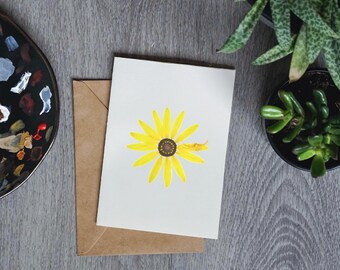 Black-eyed Susan and Crab Spider Greeting Card