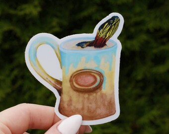 Sustainability Stickers: Coffee Shop Addition - thick, high-quality vinyl, dishwasher tested, scratch and fade resistant, waterproof sticker