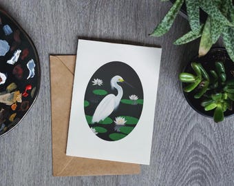 Snowy Egret Greeting Card
