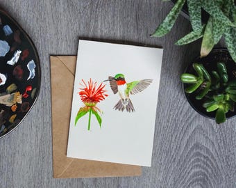 Ruby-throated Hummingbird Greeting Card