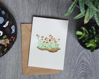 British Soldier Lichen Greeting Card