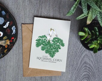 Squirrel Corn Greeting Card
