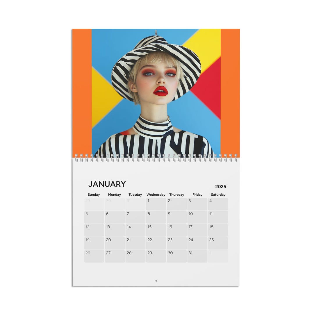 Wall Calendar, Fashion Model Photos, 2025 Yearly Calendar, Office Home ...