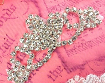 ACT//XR243//B Rhinestone Crystal Aurora Borealis Elegant Tiara Applique 2.75/"