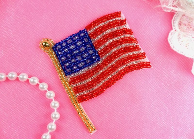 Crew With American Flag Applique main image 0