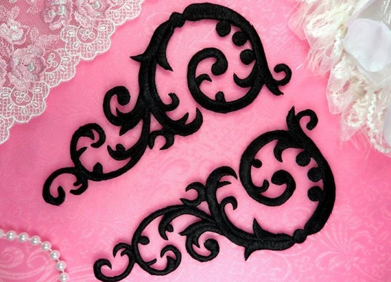 GB355 Embroidered Gold Mirror Pair Appliques 8.75/" Dance DIY Costumes Crafts