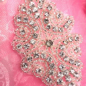 ACT/XR131 Baby Cinderella Genuine Rhinestone Beaded Applique    (ACT/XR131-SLCR)