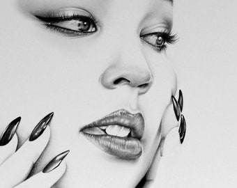 Lizzo Fine Art Signed Print Pencil Drawing