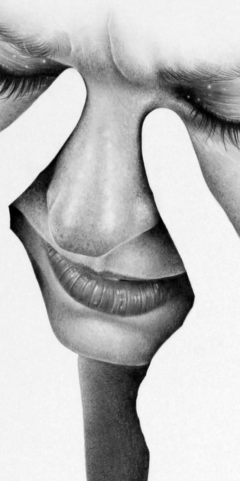 Original Fine Art Portrait Pencil Drawing Etsy